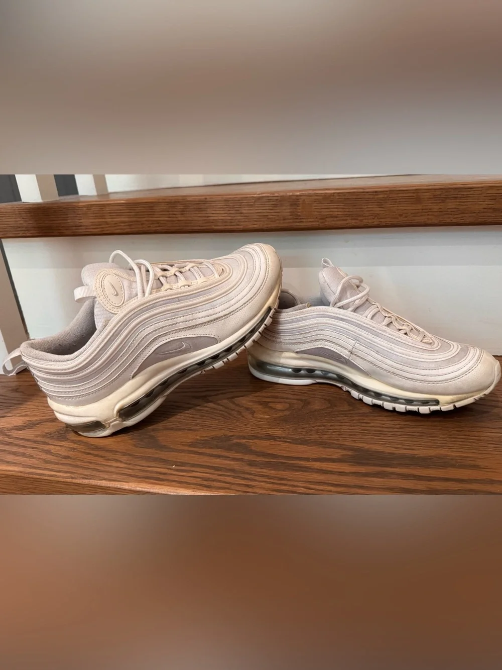 Nike Air Max 97 Low-Top Sneakers in Cream White - Picture 2 of 8